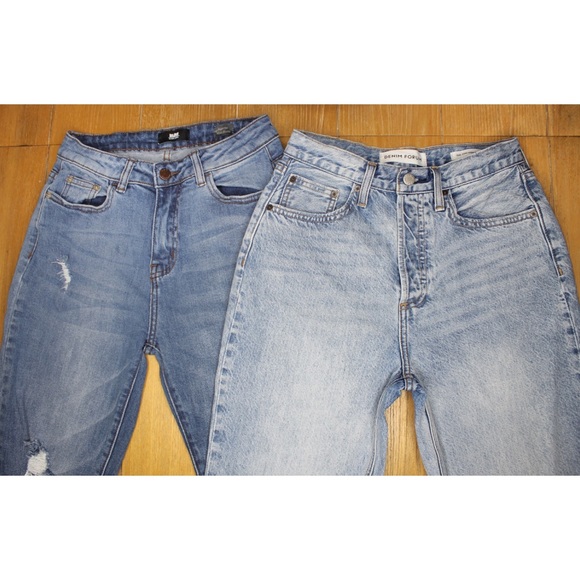 Distressed High Rise Mom Jean Bundle Lot l&M Black Label Denim Forum 25 1 - Picture 8 of 15